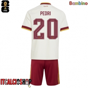 Spagna Pedri Gonzalez #20 Seconda Maglia Bambino Mondiali 2026 Manica Corta (+ Pantaloni corti)